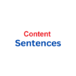 content in a sentence