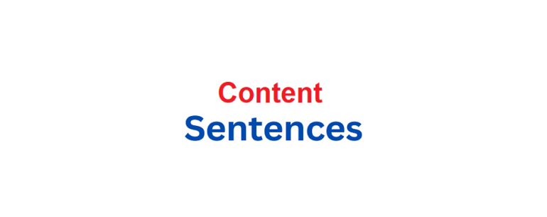 content in a sentence